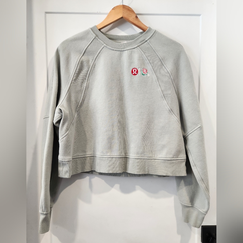Lululemon Rose Bowl Run With Roses 5K Limited Edition Scuba Sweatshirt M/L